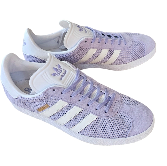 NWOT Adidas Gazelle Trainer Primeknit Mesh & Suede, Lilac Purple, Size 10 - Picture 7 of 13